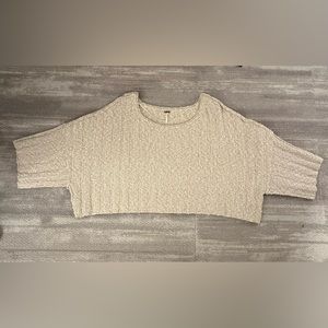 Free People Oatmeal Colored Chunky Knit Sweater